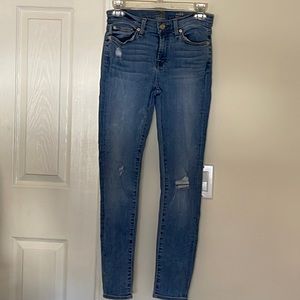 7 For All Mankind Low Rise Ankle Skinny Jeans